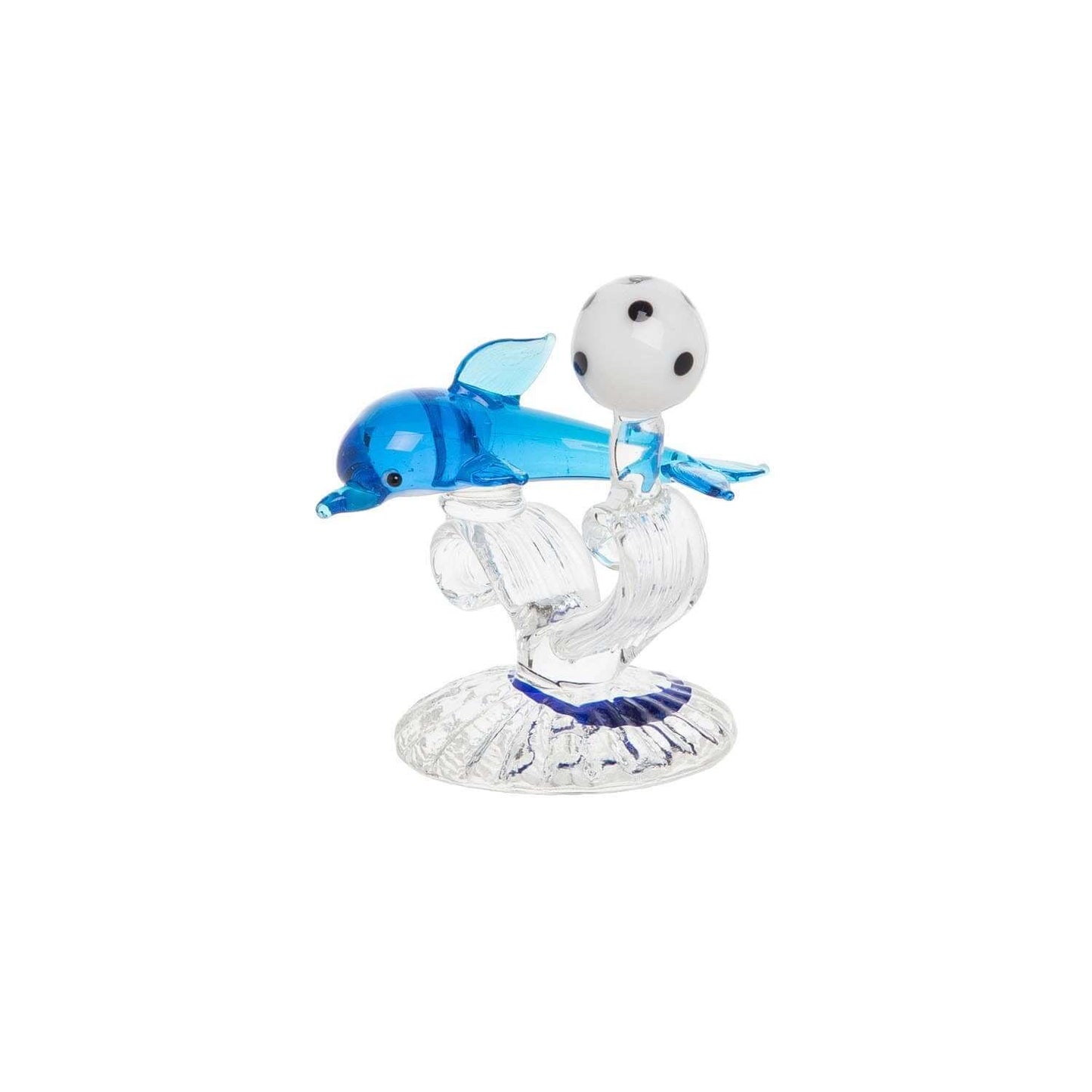 Clearance - Playful Dolphin Mini Glass Art