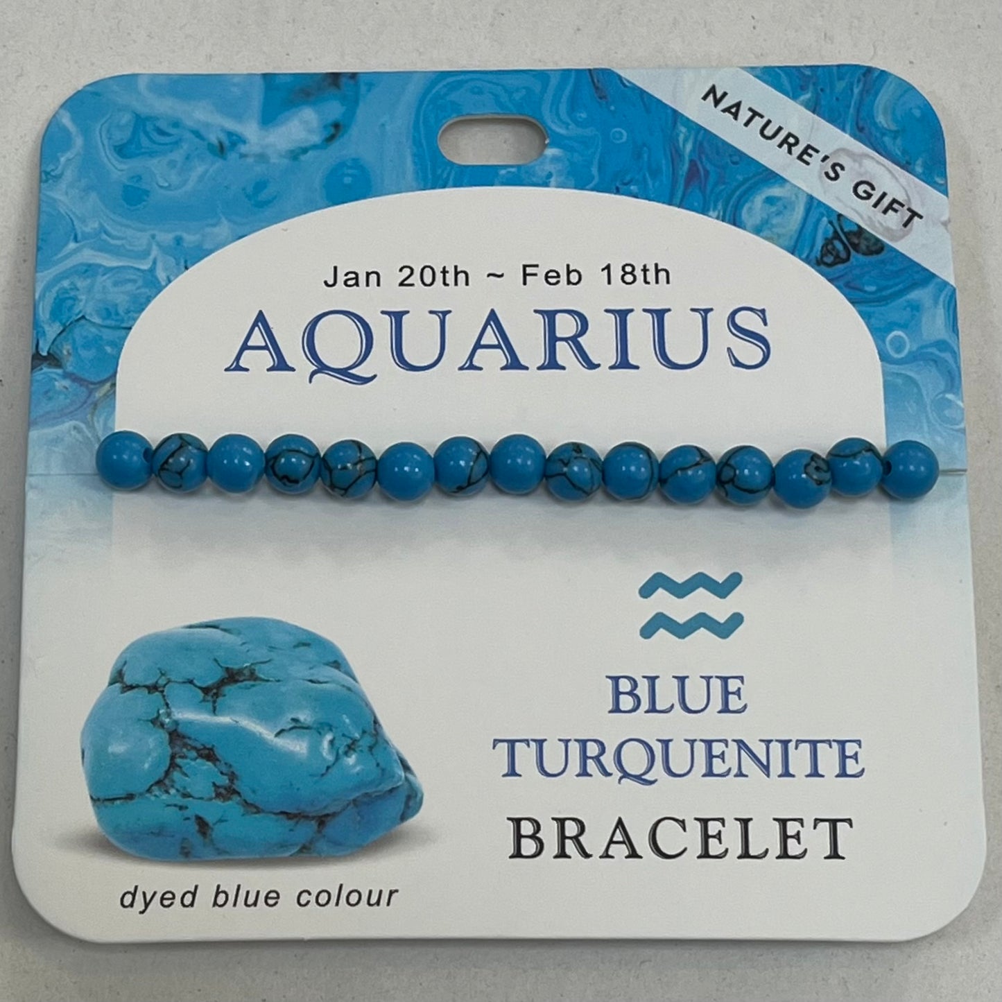 Bracelet - Nature's Gift - Zodiac Turquenite - Aquarius