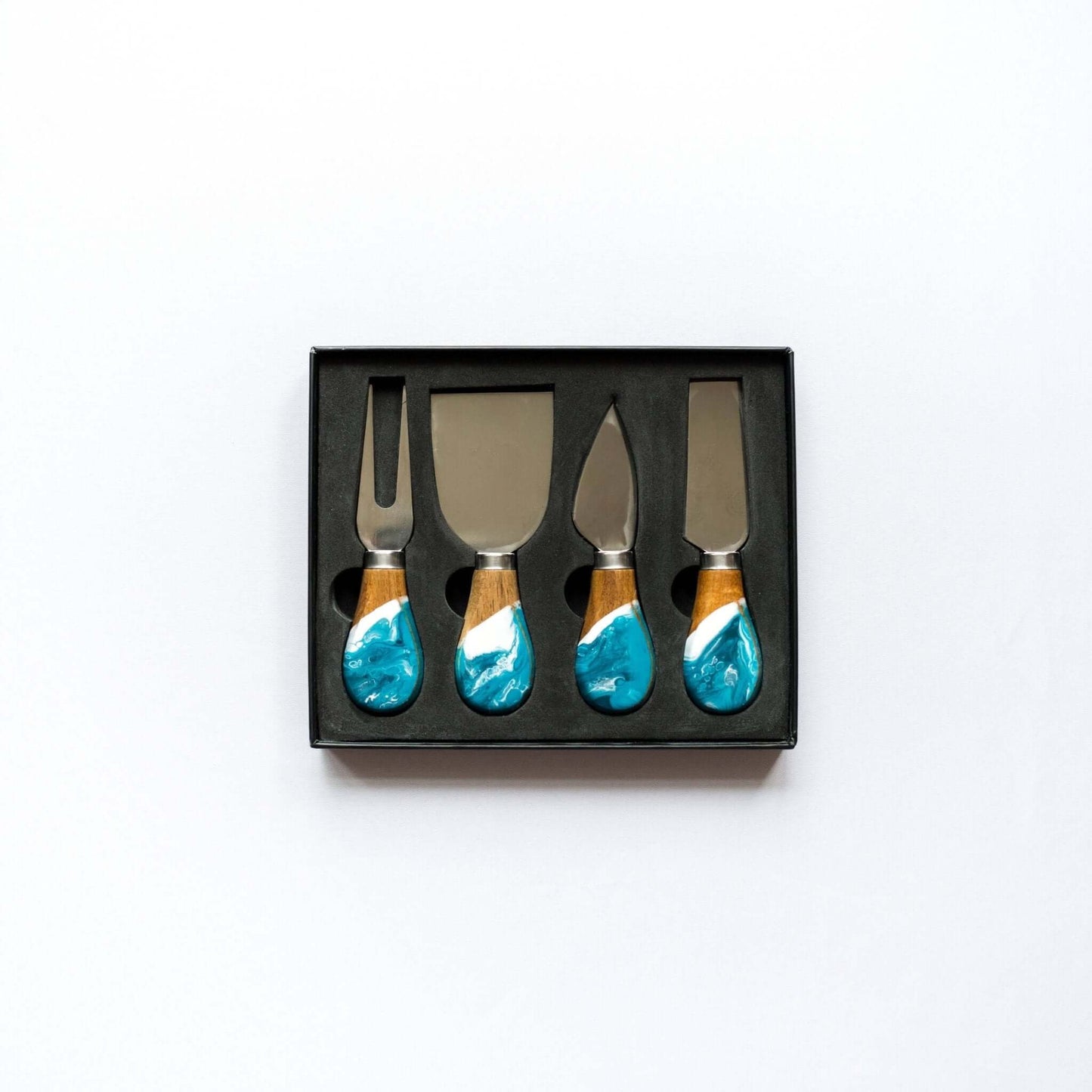 Cheese Knife Set - Resin Coated Ocean Vibes