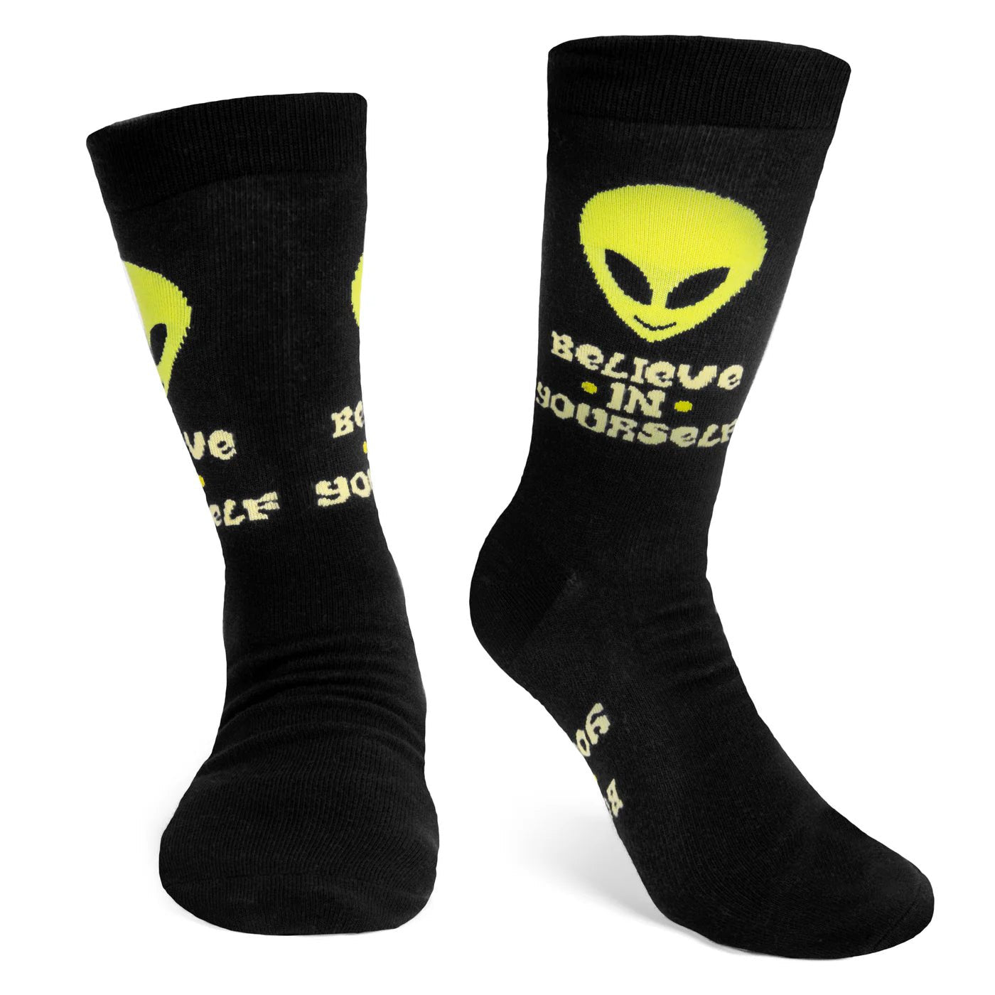 Socks - Crew Length 'Believe in Yourself' Alien Socks