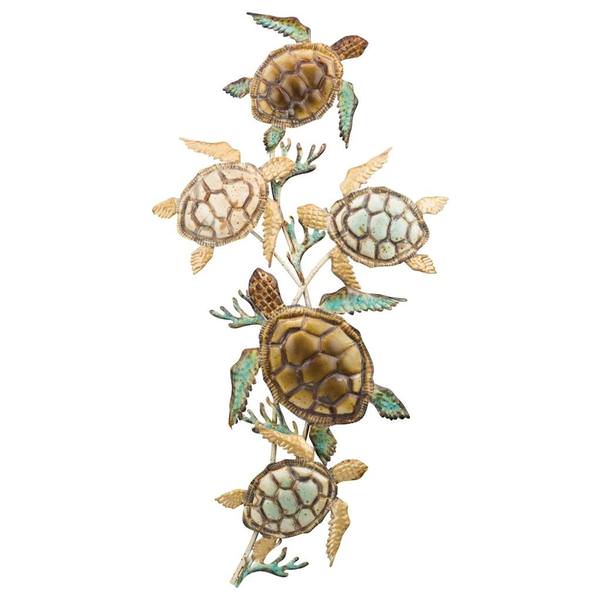 Metal Art - 5 Sea Turtles