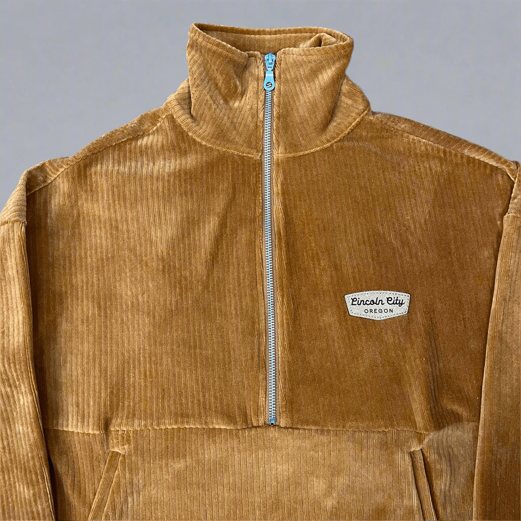 Velour 1/2 Zip Top - Rust