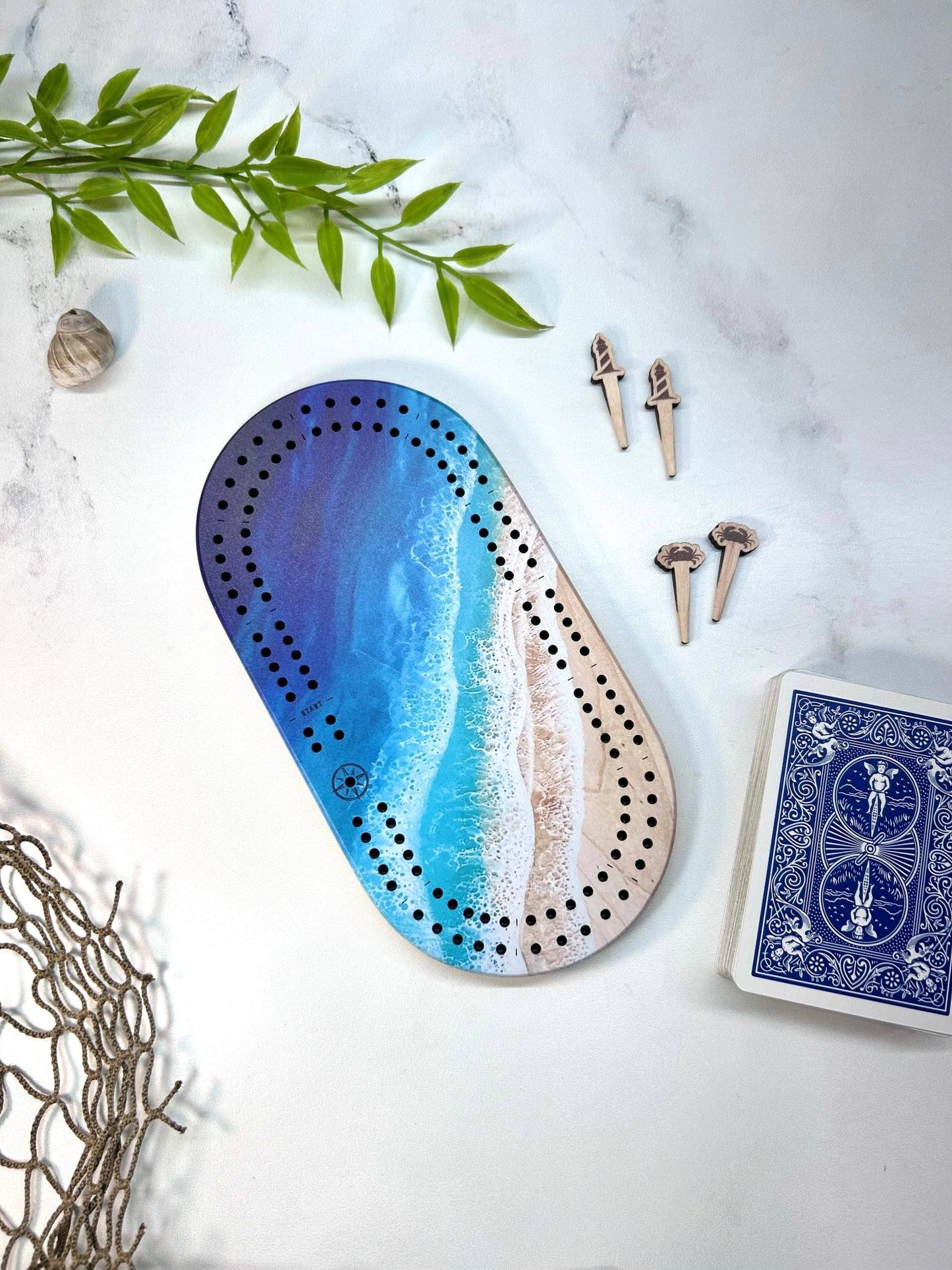 Cribbage Board - Ocean Waves