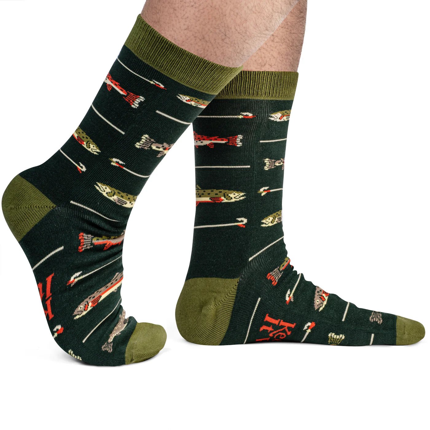 Socks - Crew Length 'Keepin it Reel' Fishing Socks