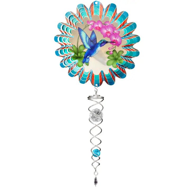 Wind Spinner - Mini Set Animated Blue Hummingbird