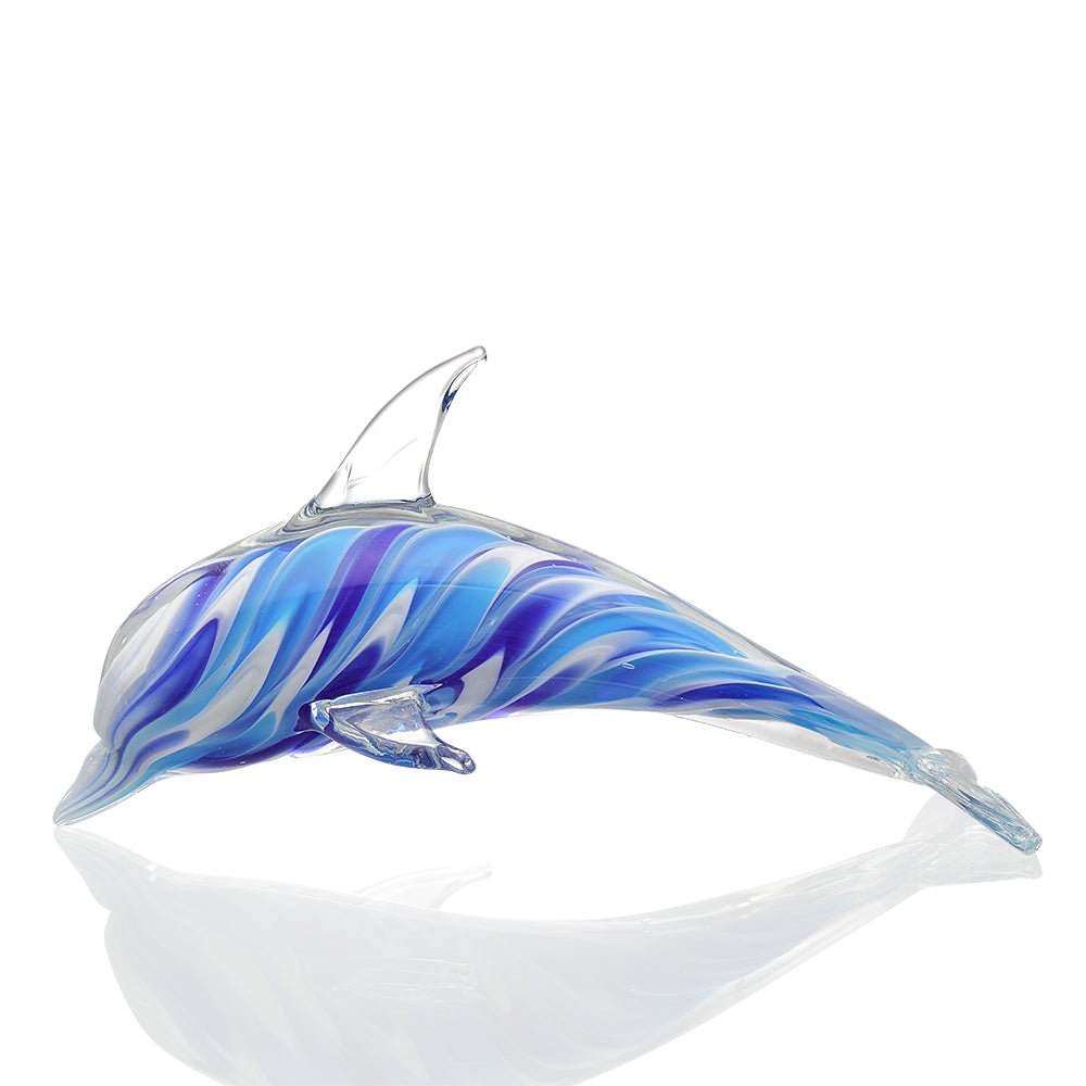 Glass Art - Blue Whirl Dolphin - 58057
