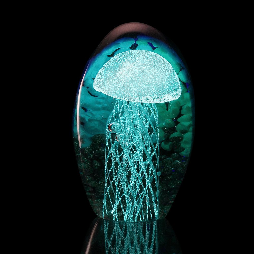 Glass Art - White Undersea Swirl - 58073