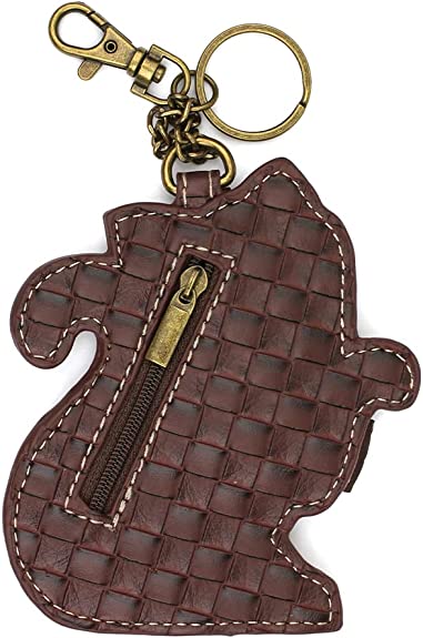 Key Fob Coin Purse Grey Tabby