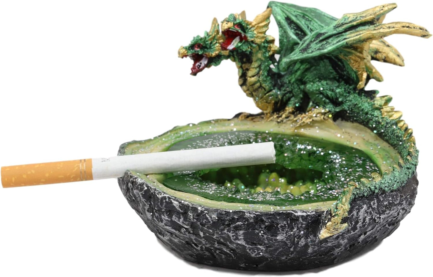 Green Double Dragon Ashtray