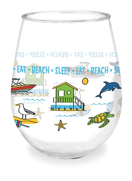 Wine Glass - Tumbler Beach Toss