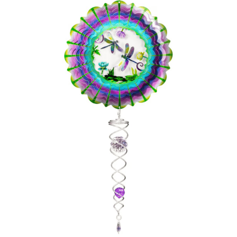 Wind Spinner - 14" 3D Dragonfly Spinner Set