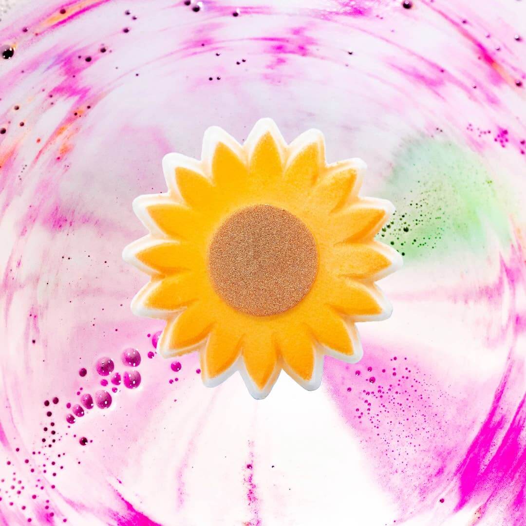 Bath Bomb - Hand Painted Color Burst Flower