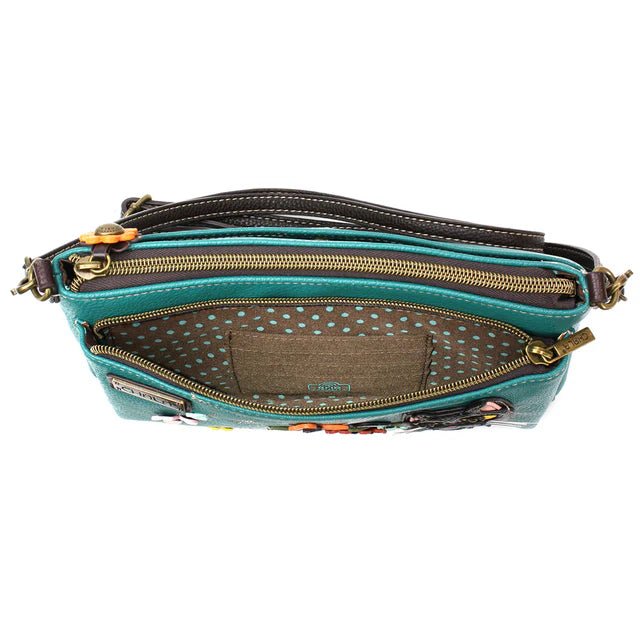 Deluxe Crossbody Turq. Black Cat