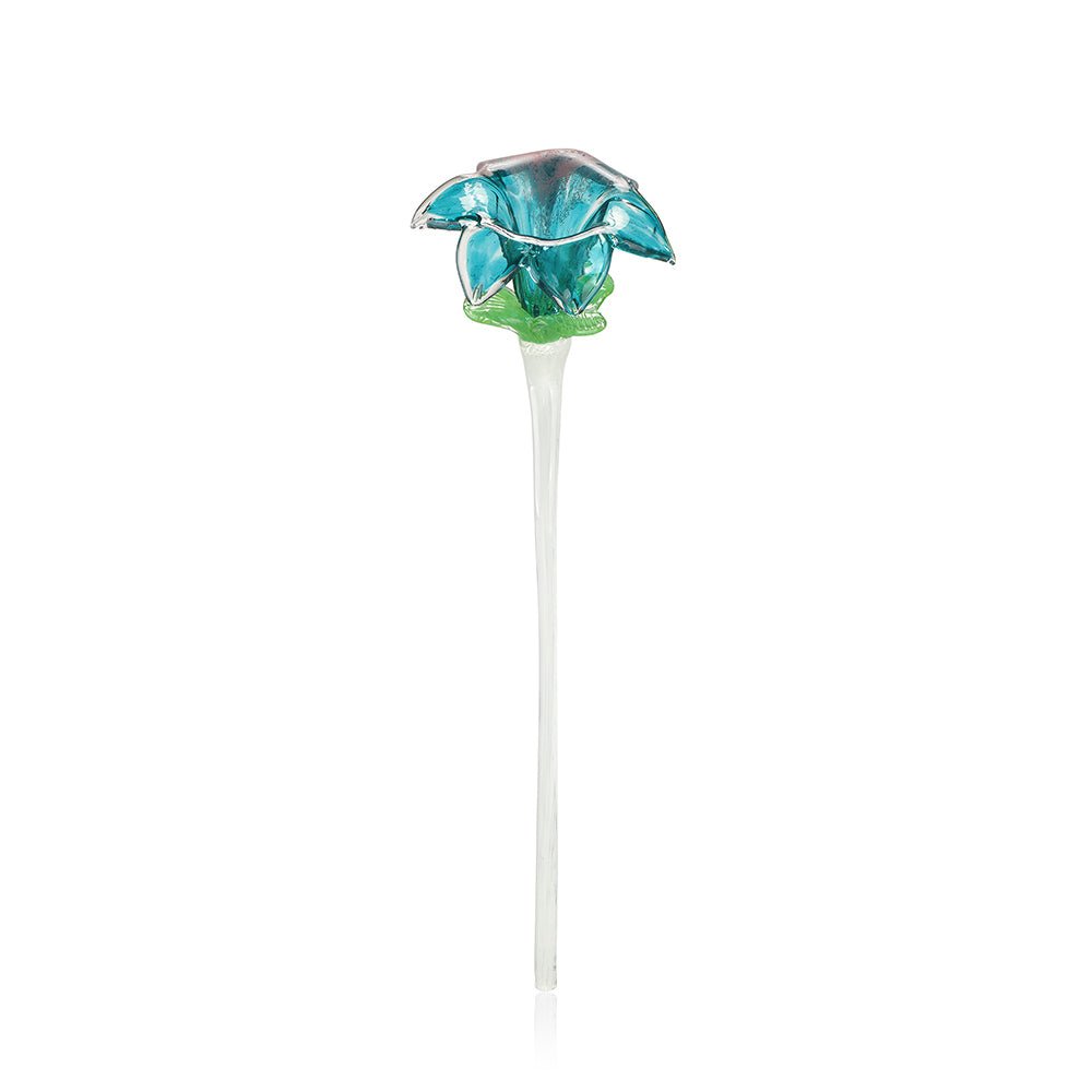 Glass Art -Blue and Green Flower - 83100