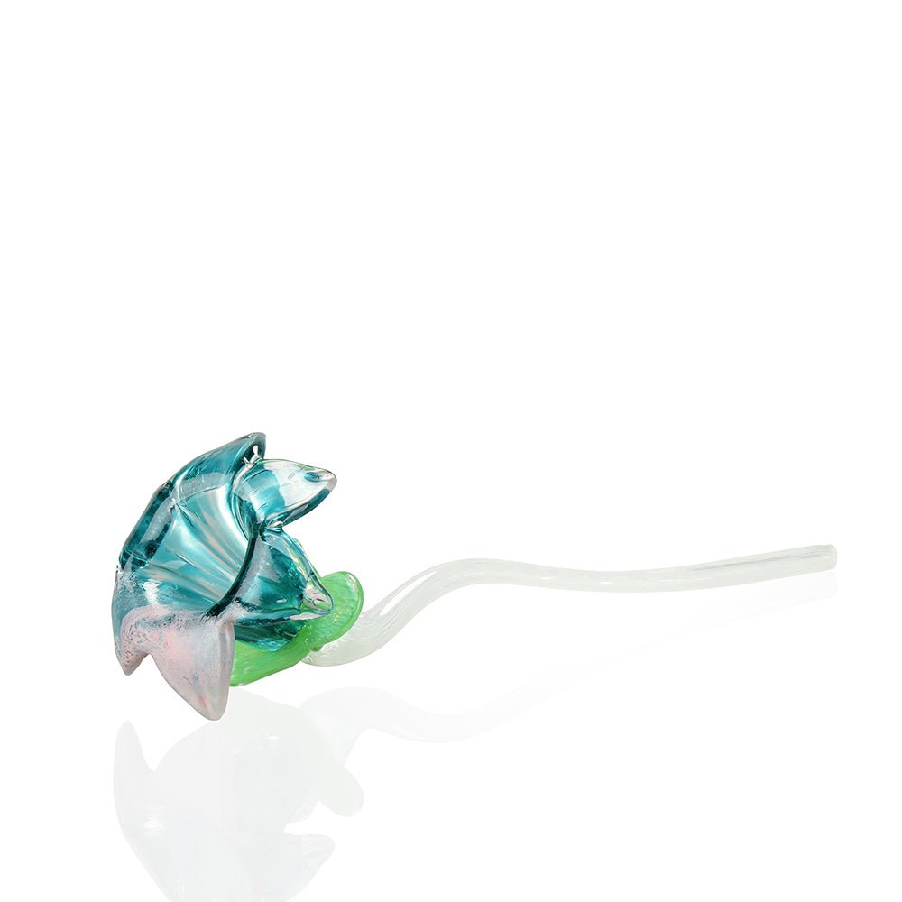 Glass Art -Blue and Green Flower - 83100