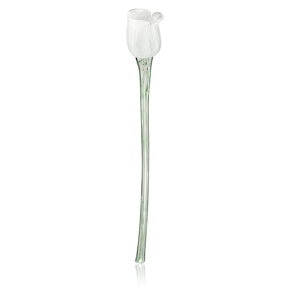 Glass Art - Glass White Rose - 83114