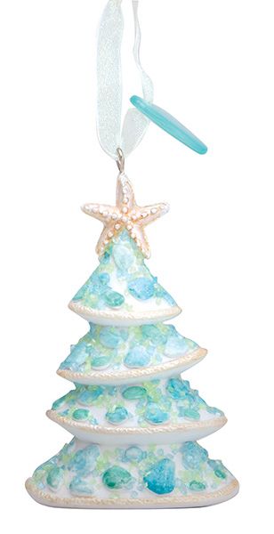 Ornament - Resin Ornament - Sand and Sea Glass Tree