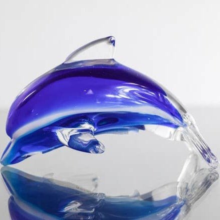 Blue Glass Dolphin 4 1/2”