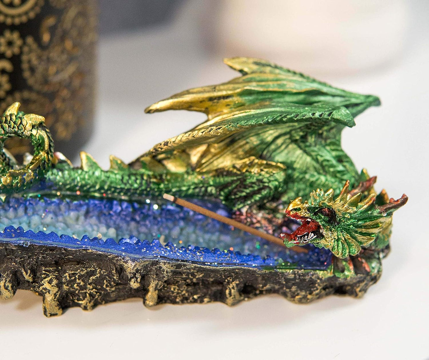 Green & Blue Dragon Incense Burner