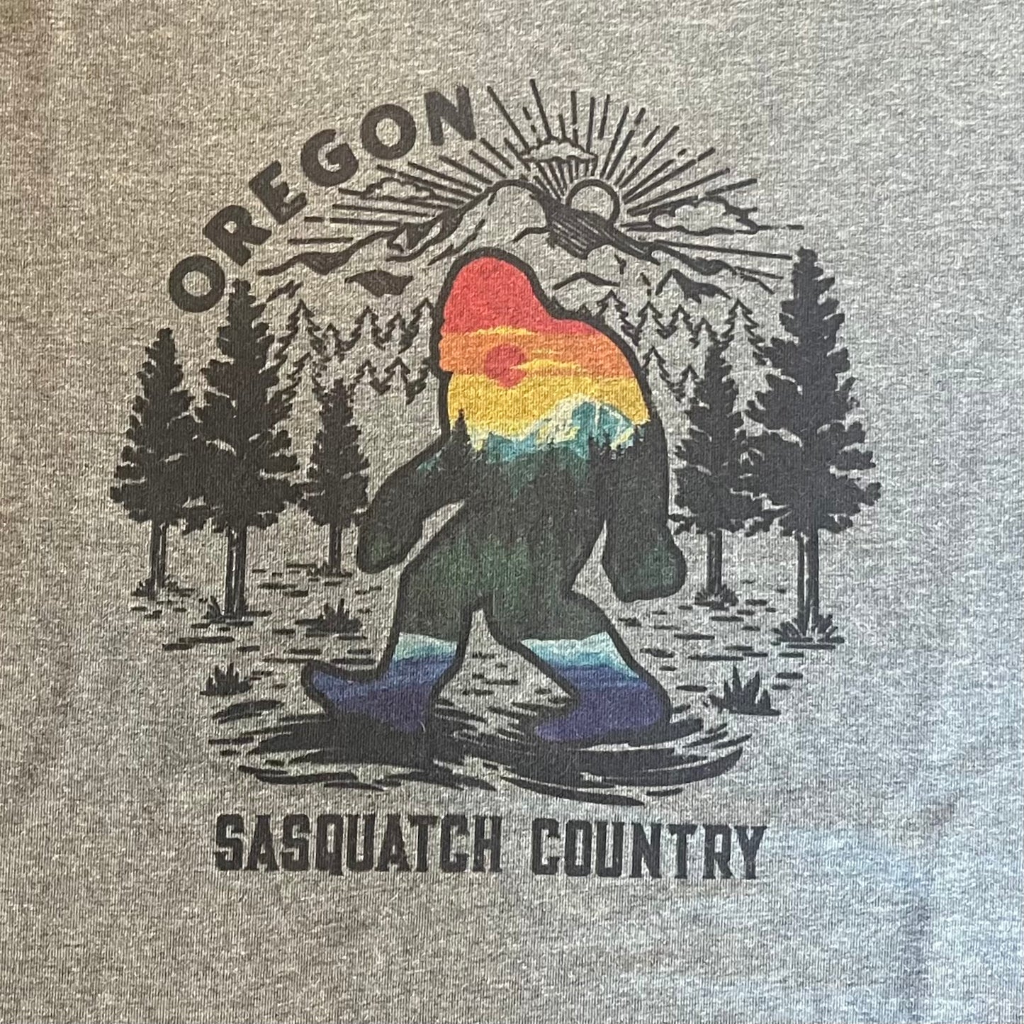 Unisex T-Shirt Bigfoot Sunset Grey