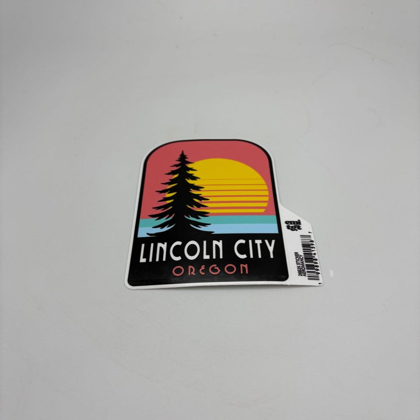 Sticker - Large Sunset pine tree, Lincoln City, Oregon