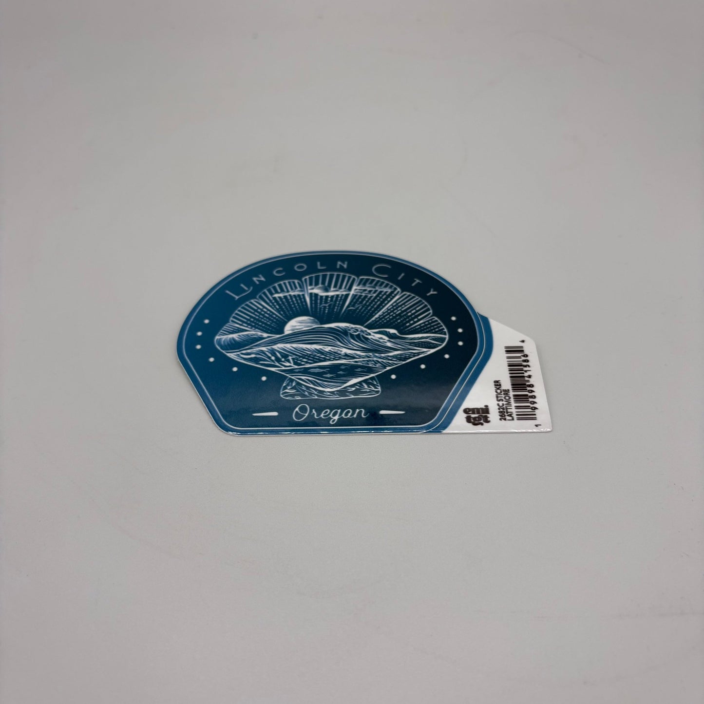 Sticker - Large blue seashell Lincoln City, Oregon