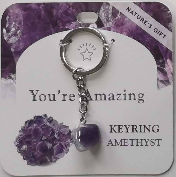 Keychain - Nature's Gift - Amethyst - Wishing Keyring