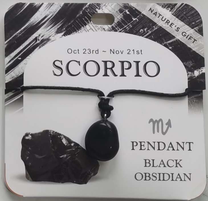 Pendant - Nature's Gift - Zodiac Obsidian - Scorpio