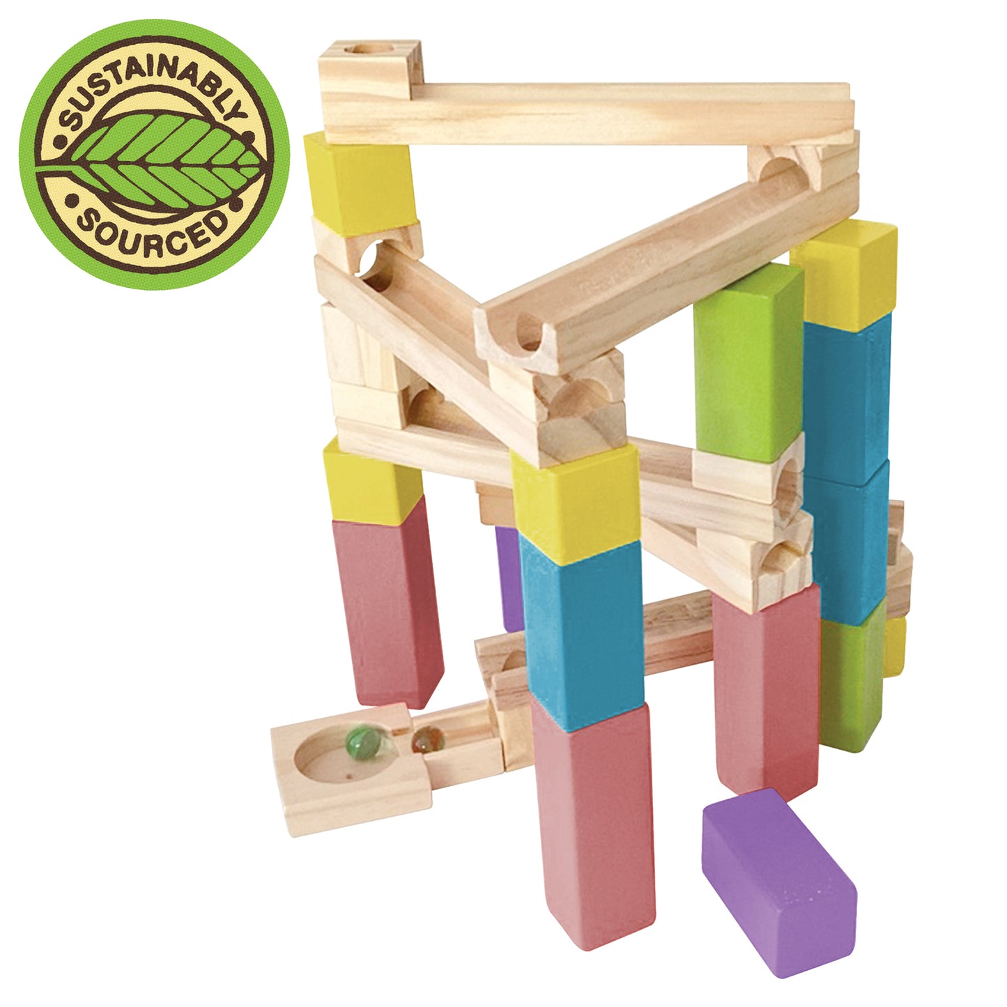 Clearance- Wooden Marble Run