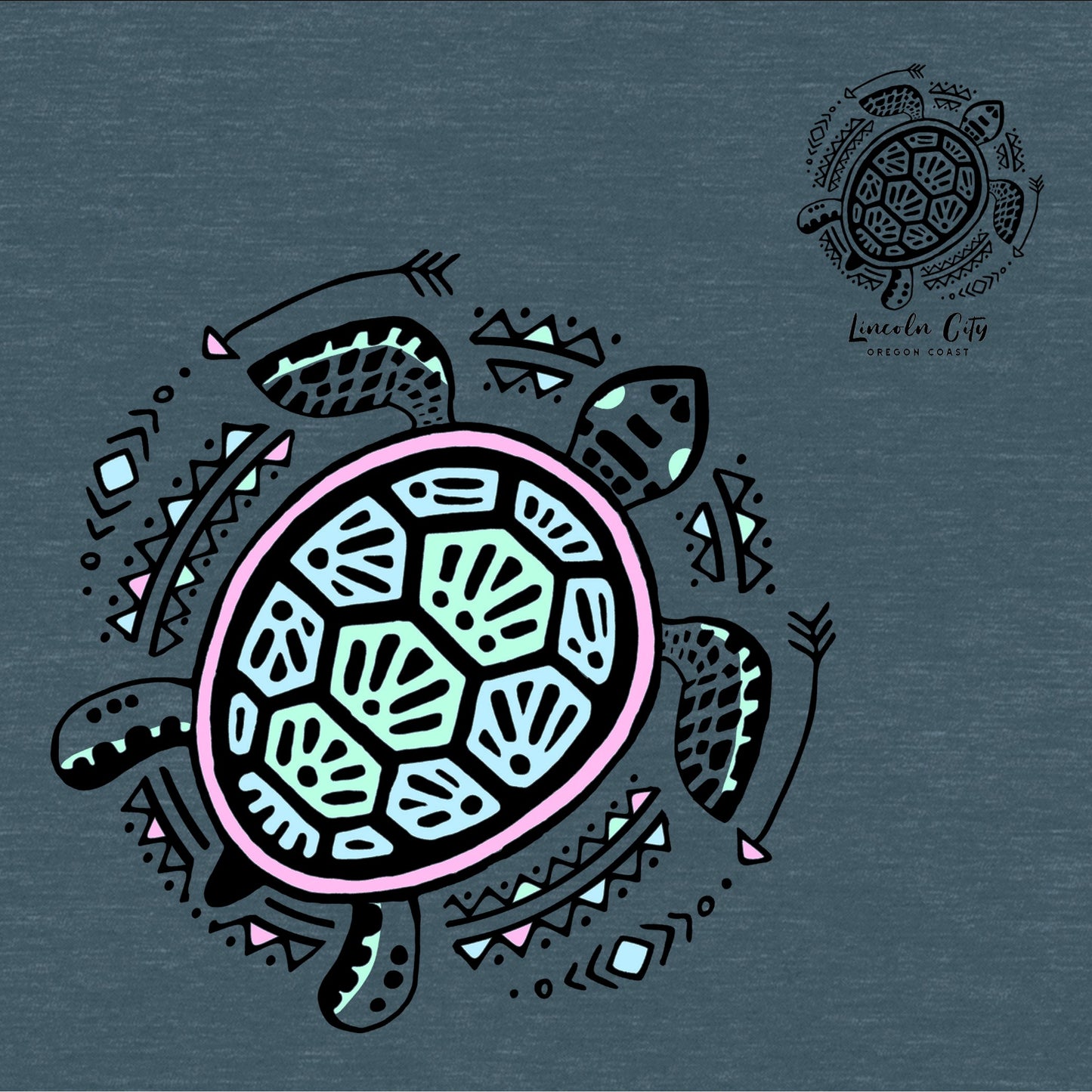 Apparel - Ladies Zip Up Clockwork Sea Turtle