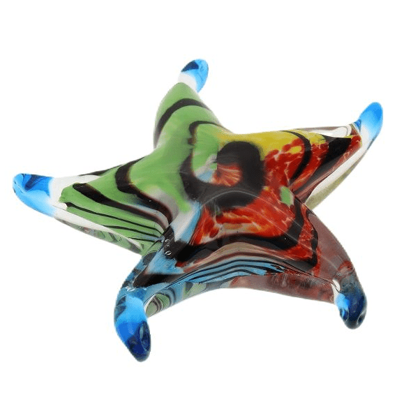Glass Art - Colorful Glass Starfish