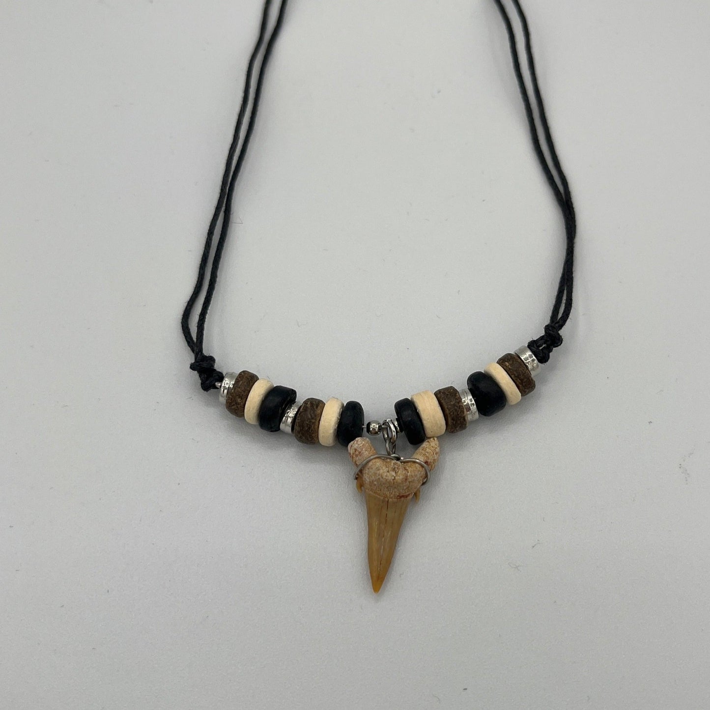 Shark Tooth Necklace Brown, Black & Tan