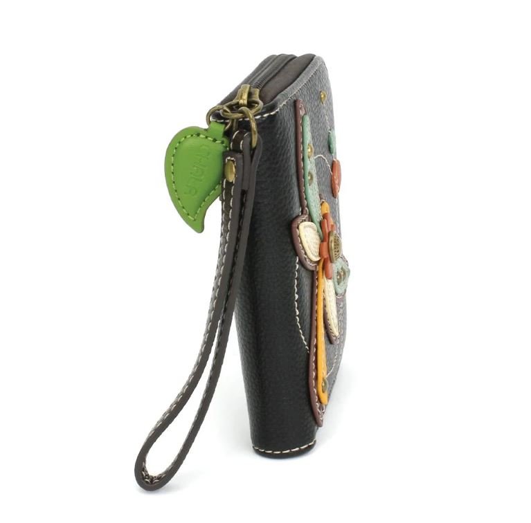 Zip Around Wallet Black Dragonfly