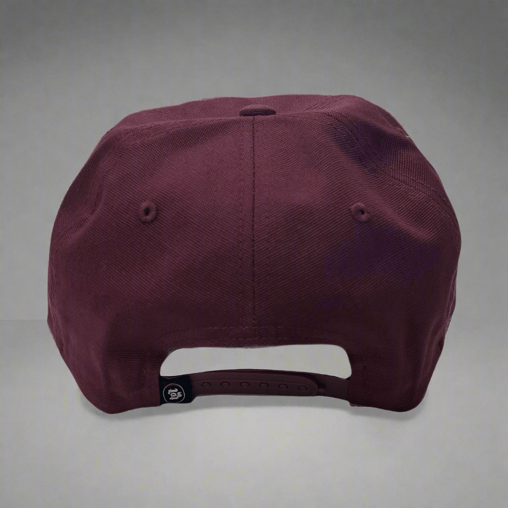 Hat - 5 Panel Canvas Burgundy