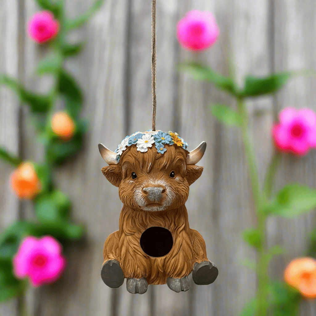 Birdhouse - Highland Cow