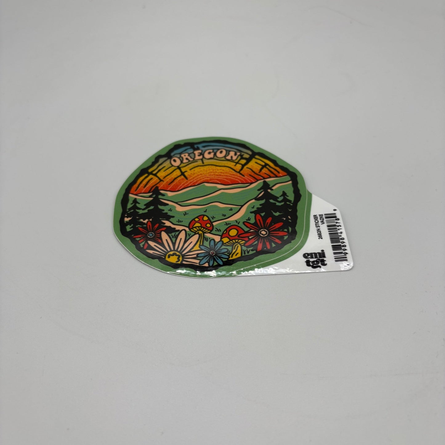 Sticker - Large mushroom flower sunset Oregon