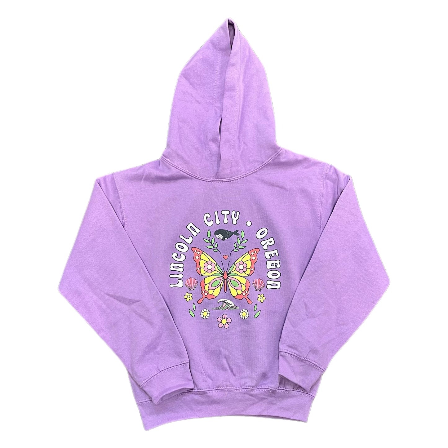 Youth Hoodie Butterfly Wave Lavender