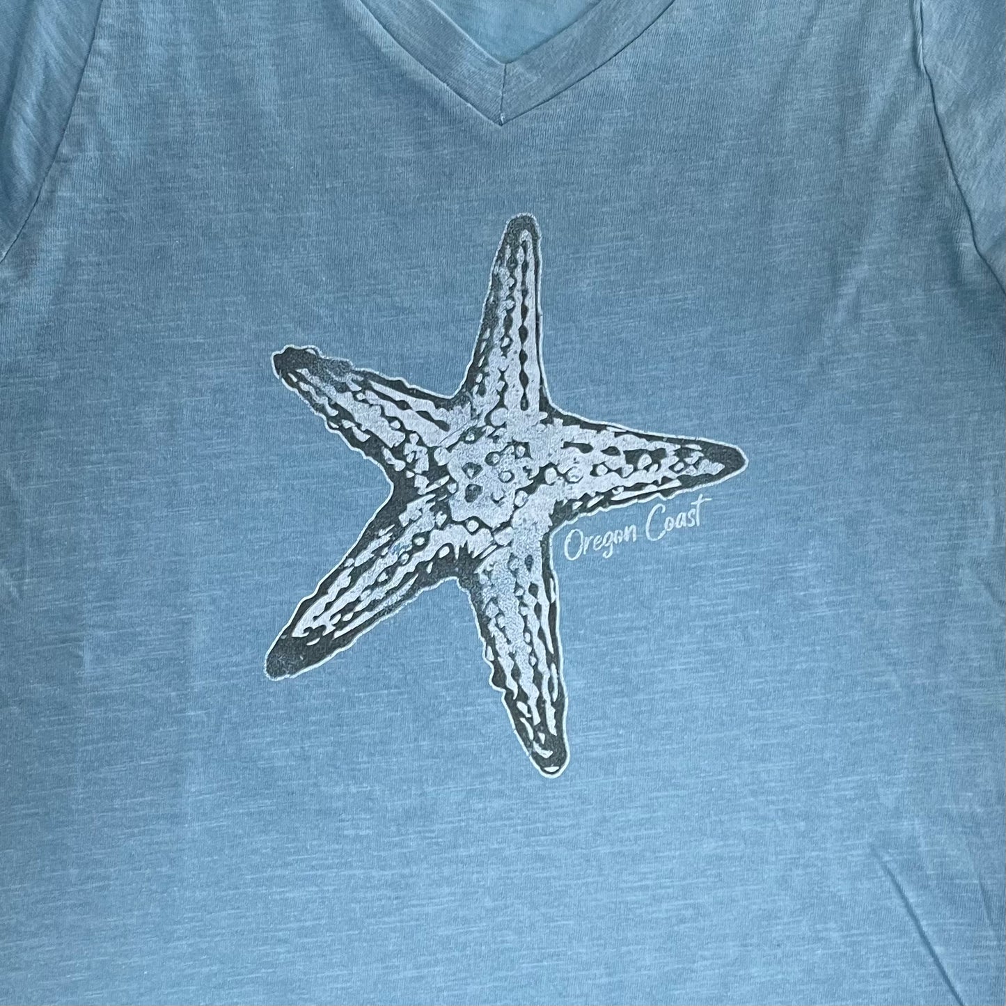 Clearance - Ladies T-Shirt Foolish Sea Star Dusty Blue