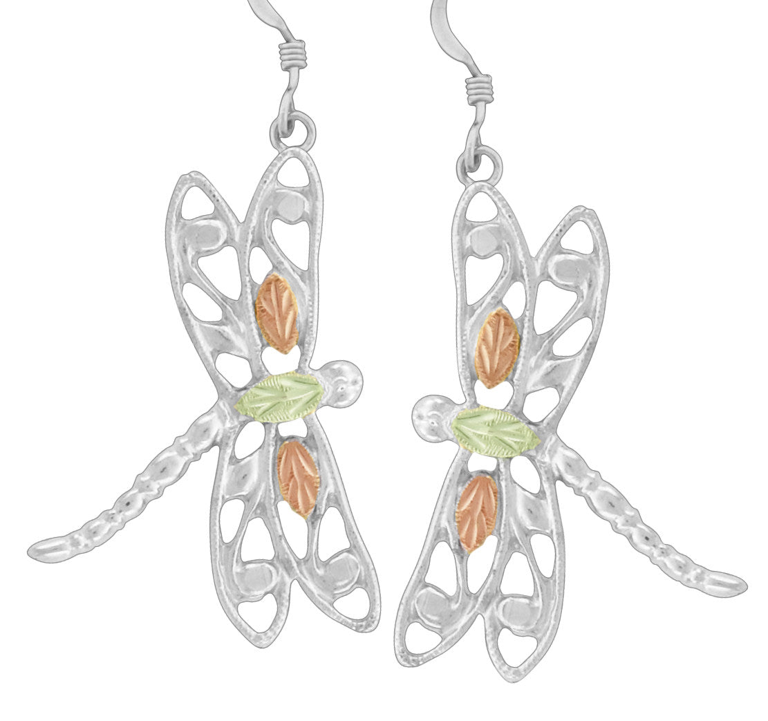 Earrings Black Hills Gold Dragonfly