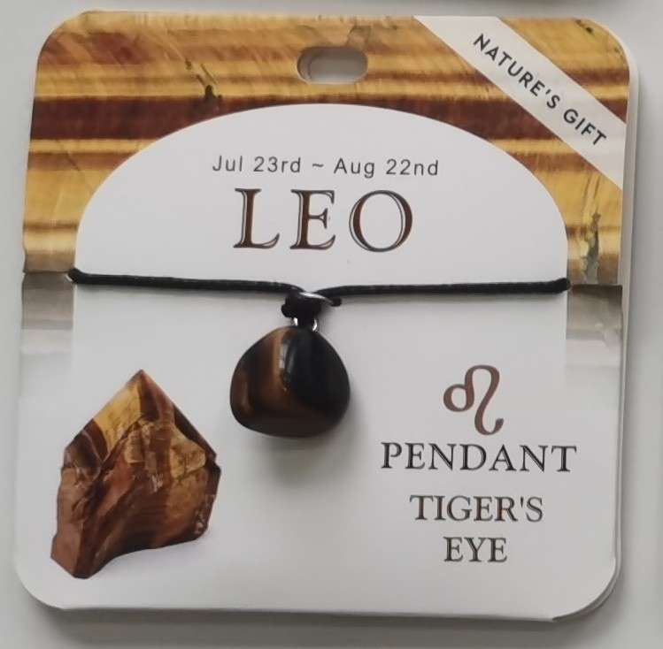 Pendant - Nature's Gift - Zodiac Tiger's Eye - Leo
