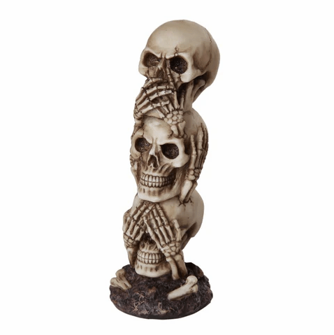 Figurine - Skull See Speak Hear No Evil