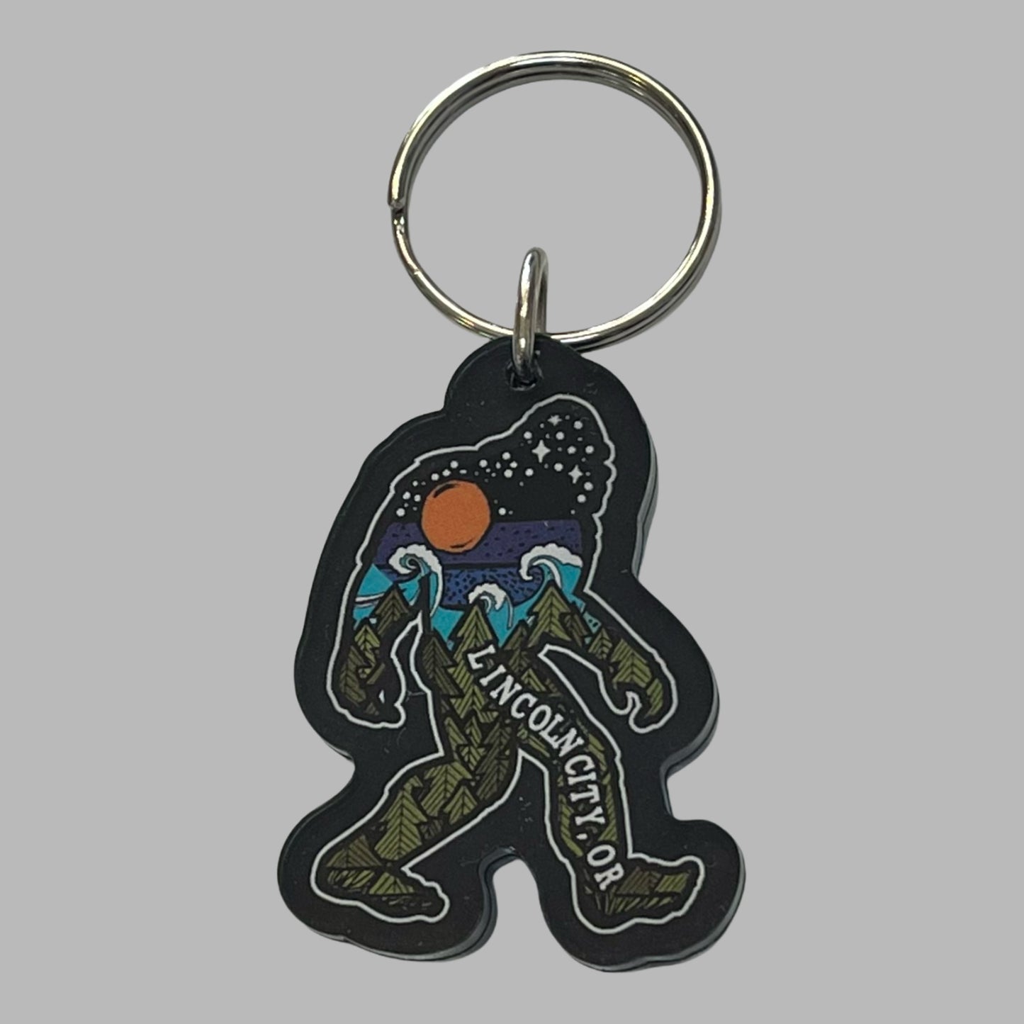 Keychain - Acrylic Bigfoot Wave Pines