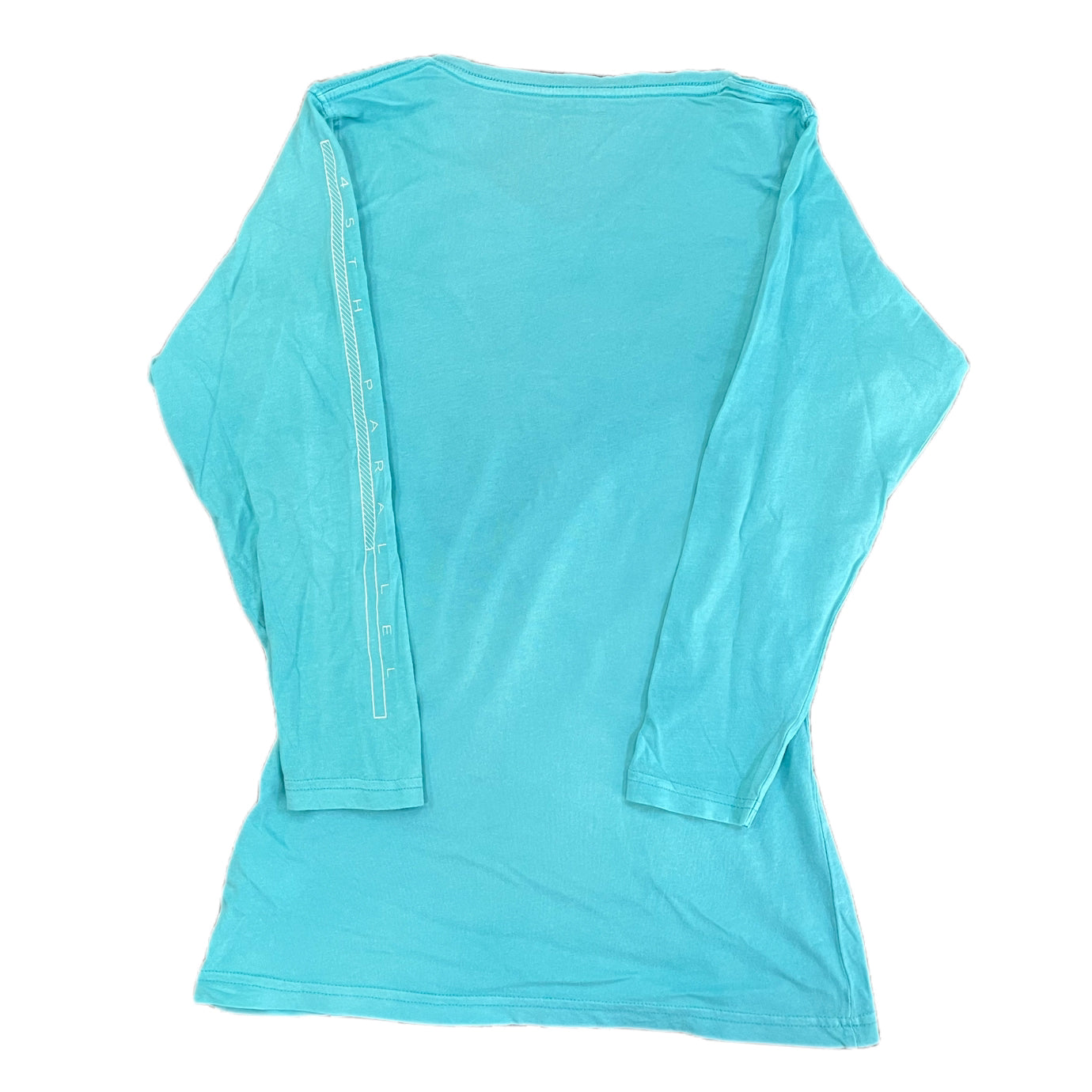 Clearance - T-Shirt - Ladies V-Neck Long Sleeve Shirt Sky Blue