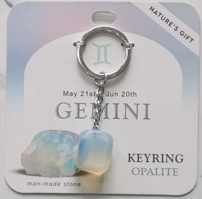 Keychain - Nature's Gift - Zodiac Opalite - Gemini