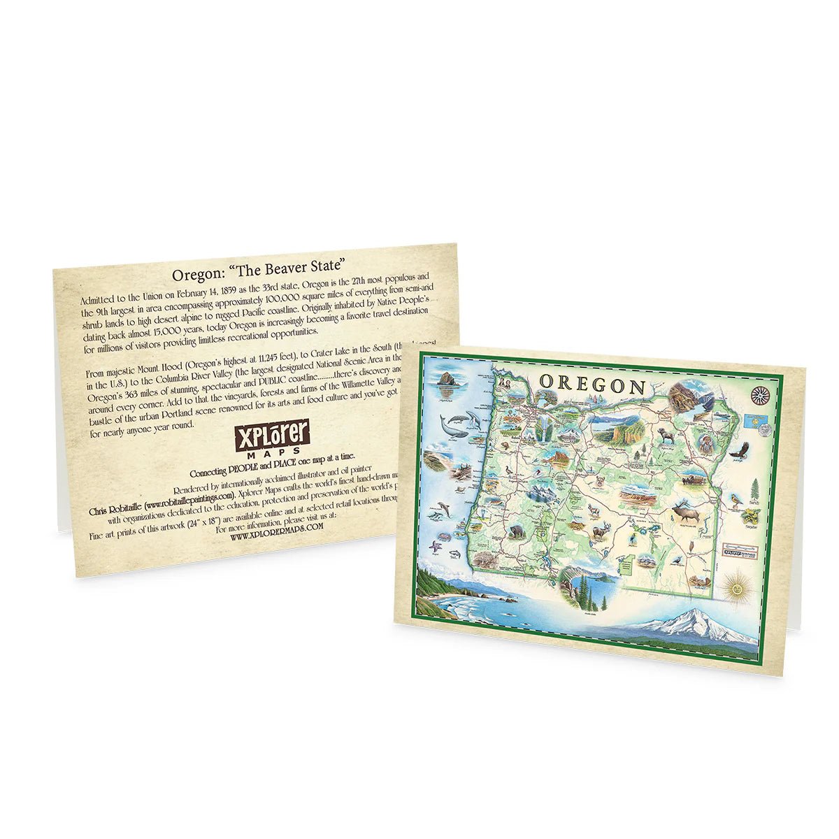 Card - Oregon State Map Notecard