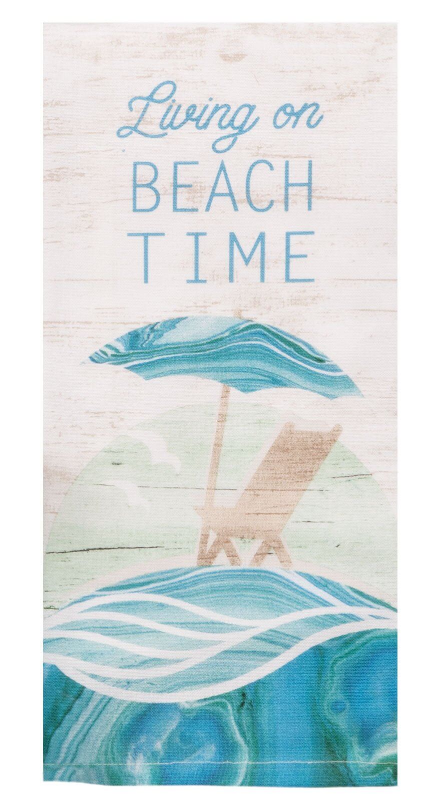Towel - Coastal Tranquility Beach Chairs Tea Towel