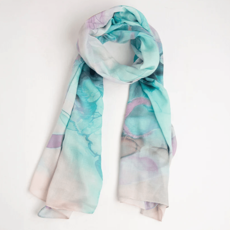 Scarf - Sky Harli Watercolor Lightweight Scarf