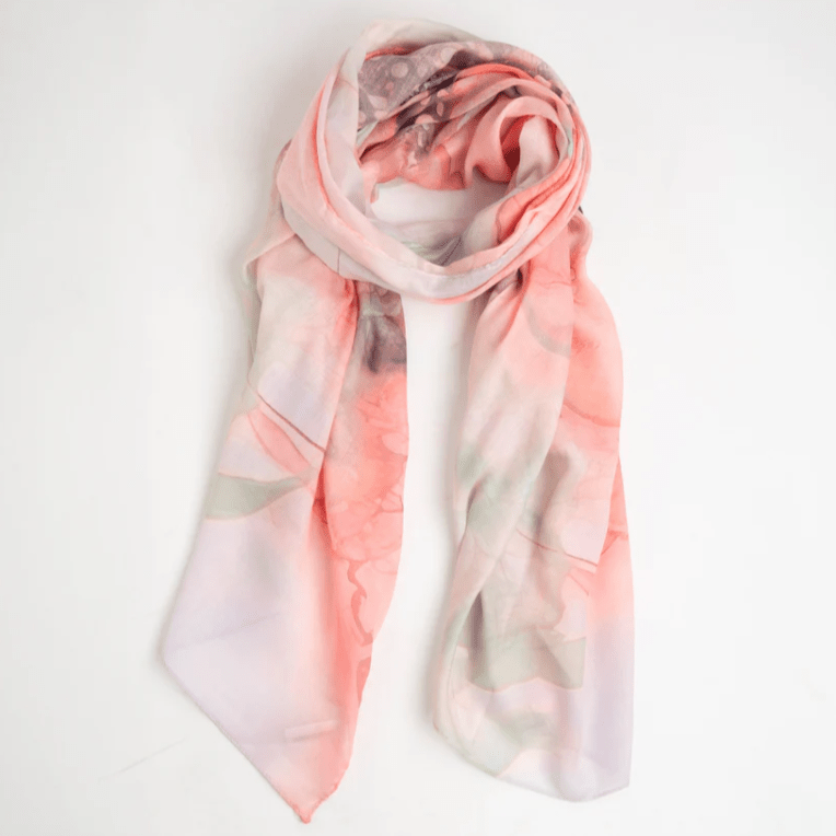 Scarf - Ice Peach Harli Watercolor Lightweight Scarf