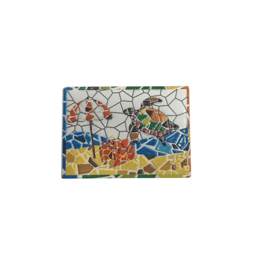 Magnet - Beach Turtle Mosaic