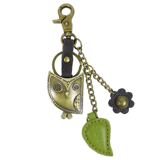 Keychain - Charming Metal Owl